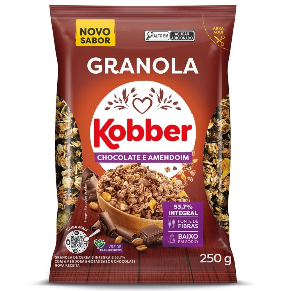 Granola Chocolate e Amendoim Kobber 250g