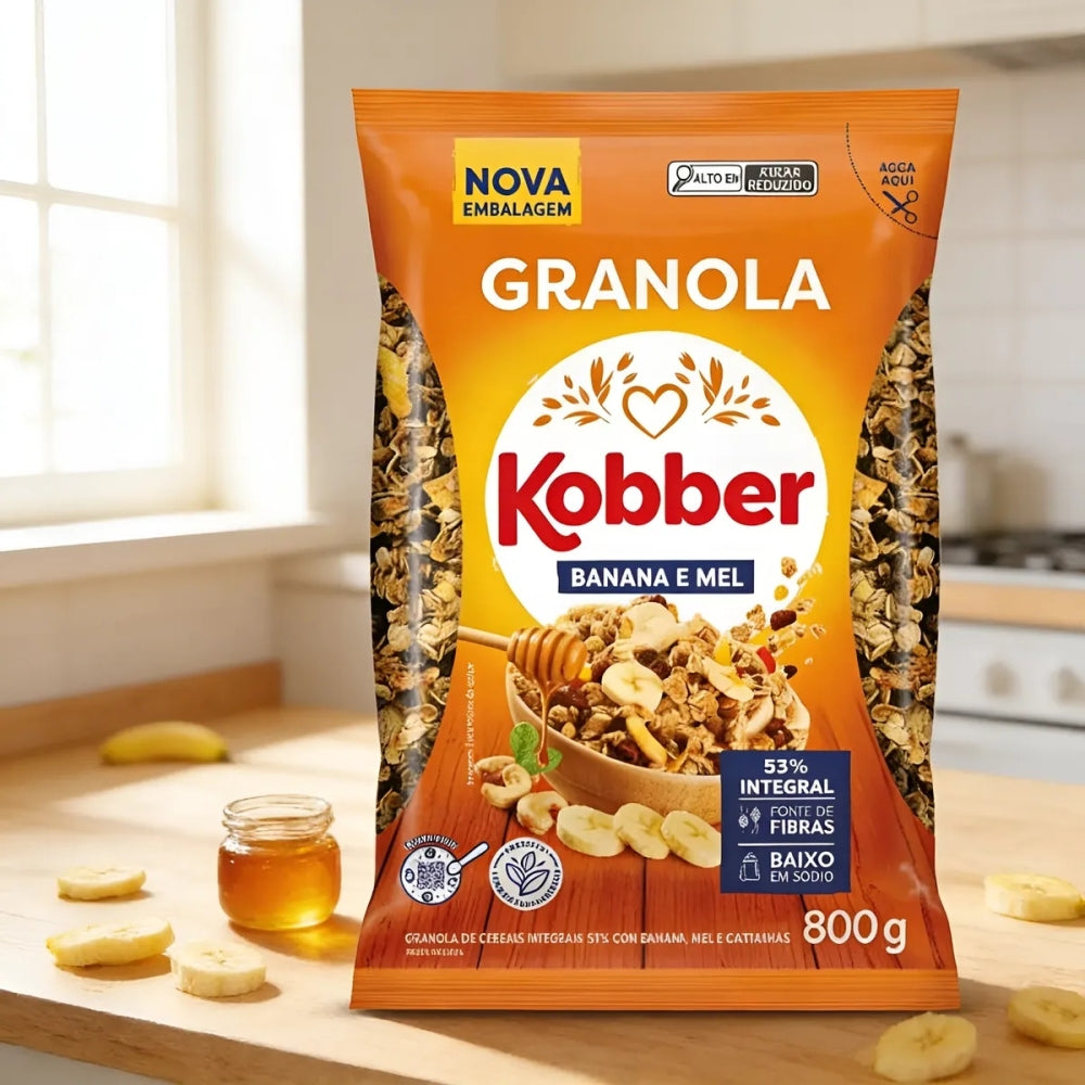 Granola Kobber Banana e Mel 800g — imagem 2