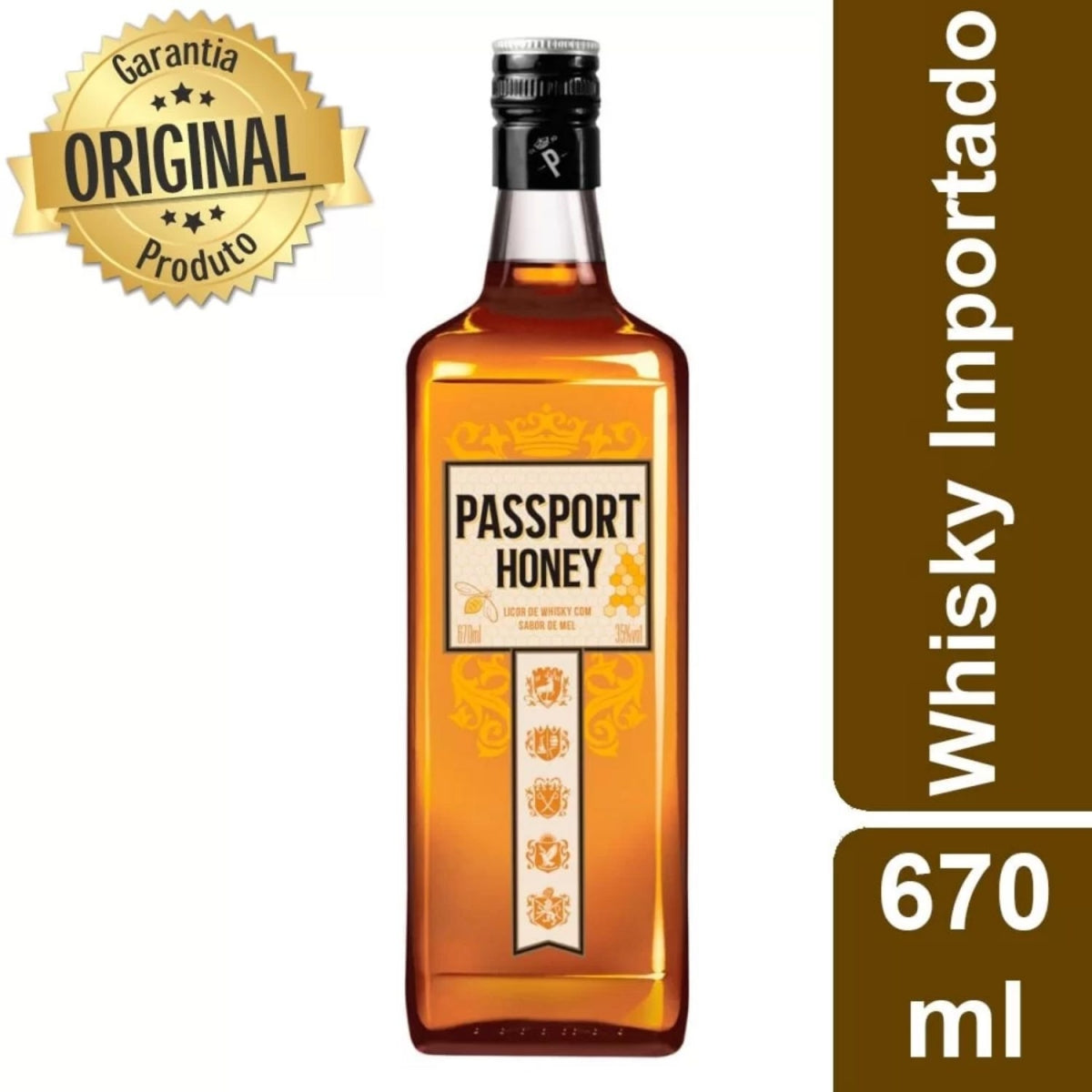 Licor De Whisky Passport Mel 670 Ml Original Importado - Passport
