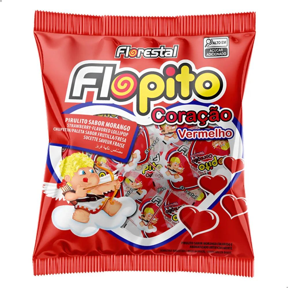Pirulito Florestal Morango Coracao 500g