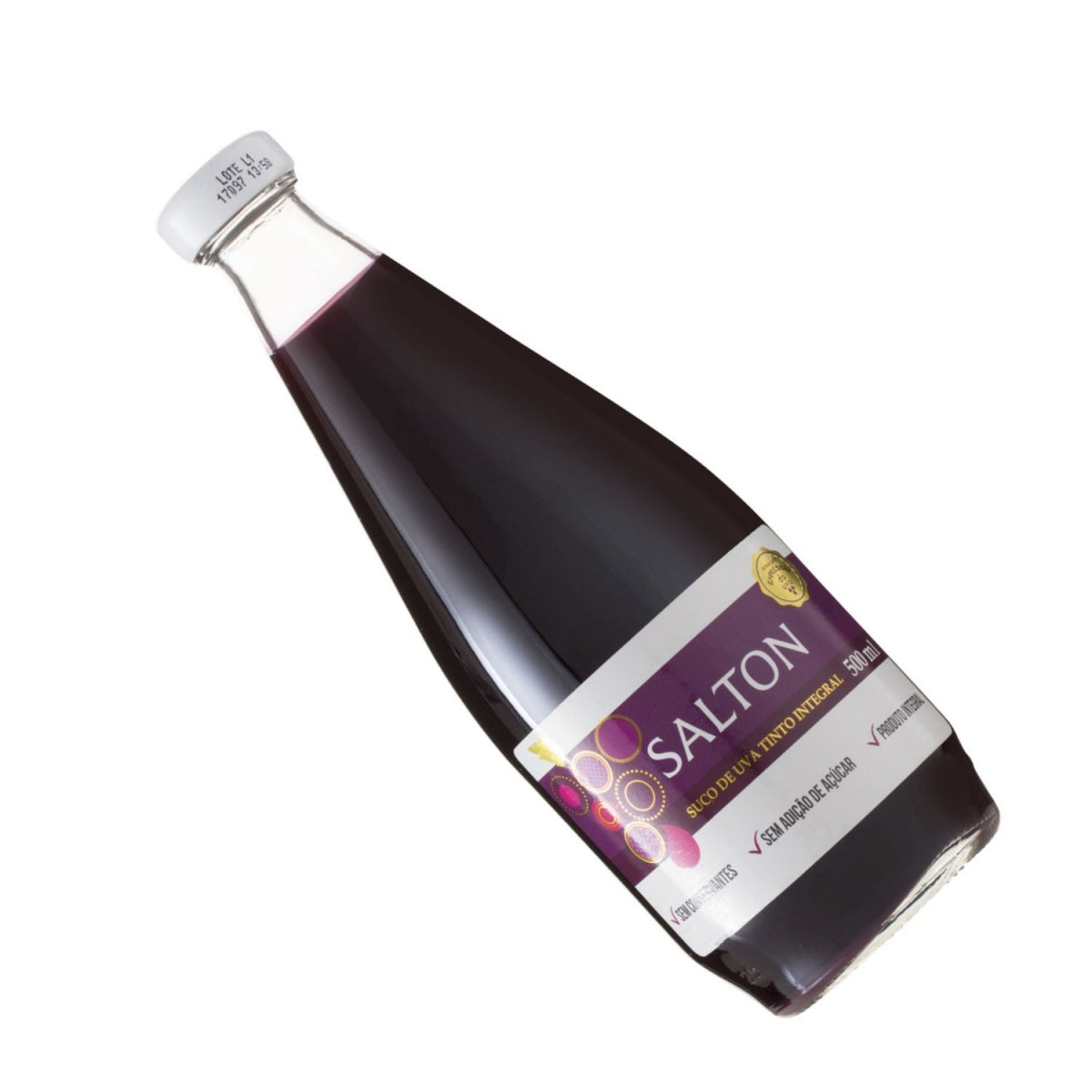 Suco De Uva Salton 500ml - Salton: ideal para acompanhar refeições, bebida revigorante e saudável.
