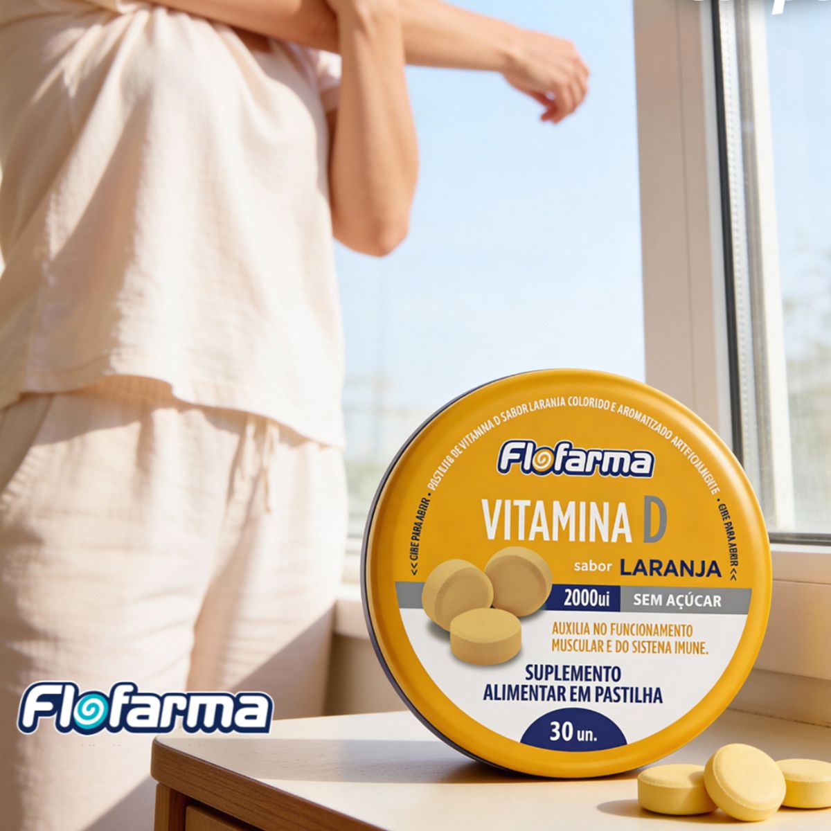 Suplemento Flofarma Vitamina D 2000ui 36g Pack C/6 und — imagem 4