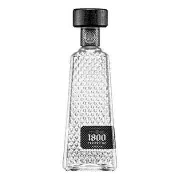Garrafa de tequila 1800 Cristalino, bebida transparente, 700ml
