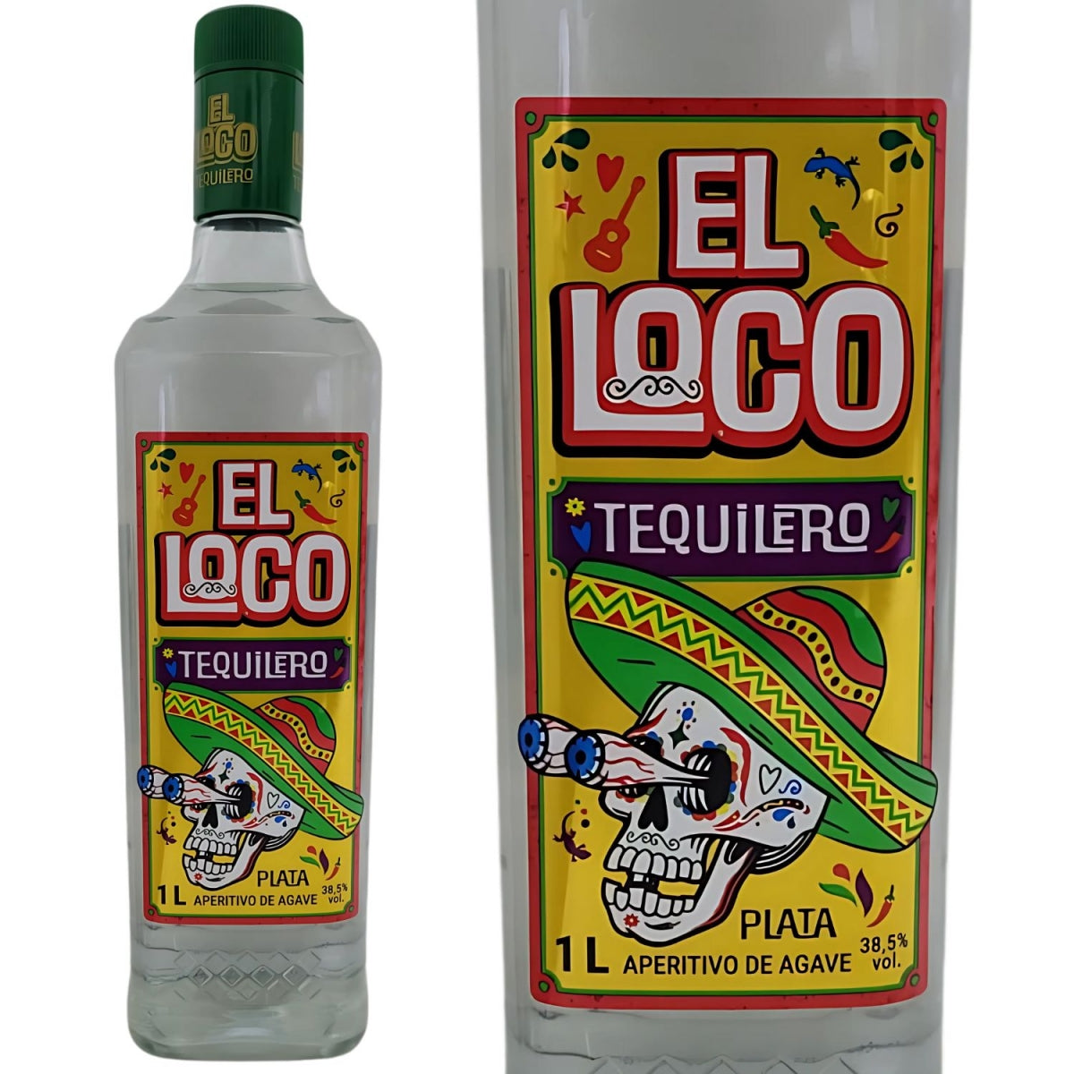 Tequila Tequilero El Loco Prata 1l Garrafa — imagem 2