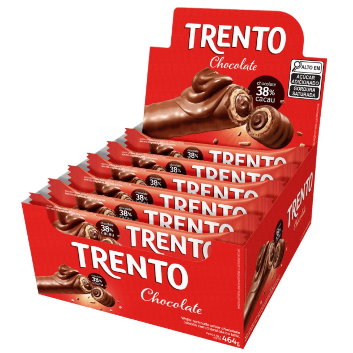 Display com 16 unidades de wafer Trento ao leite, 29g cada
