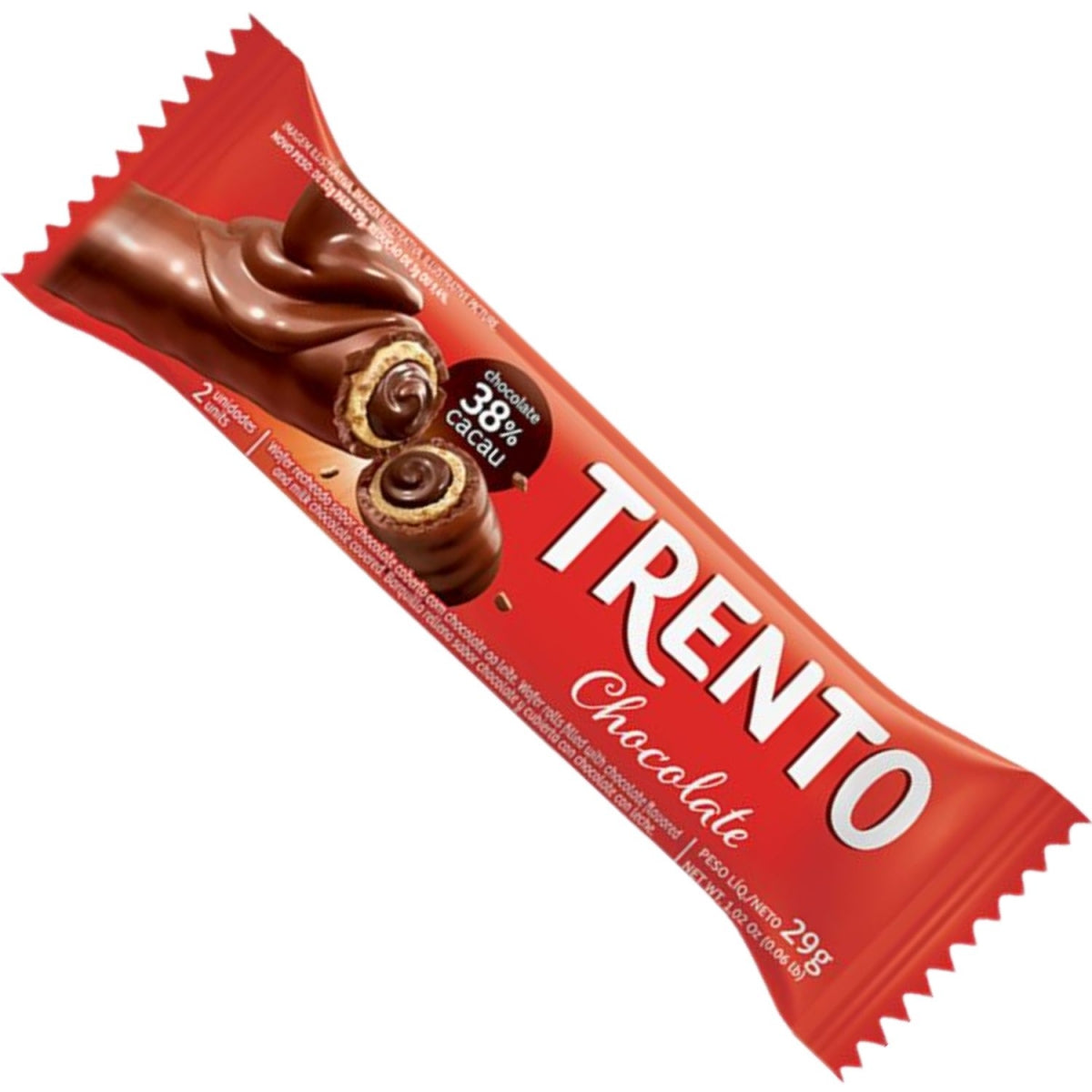 Wafer Trento ao leite em display de 16 unidades de 29g
