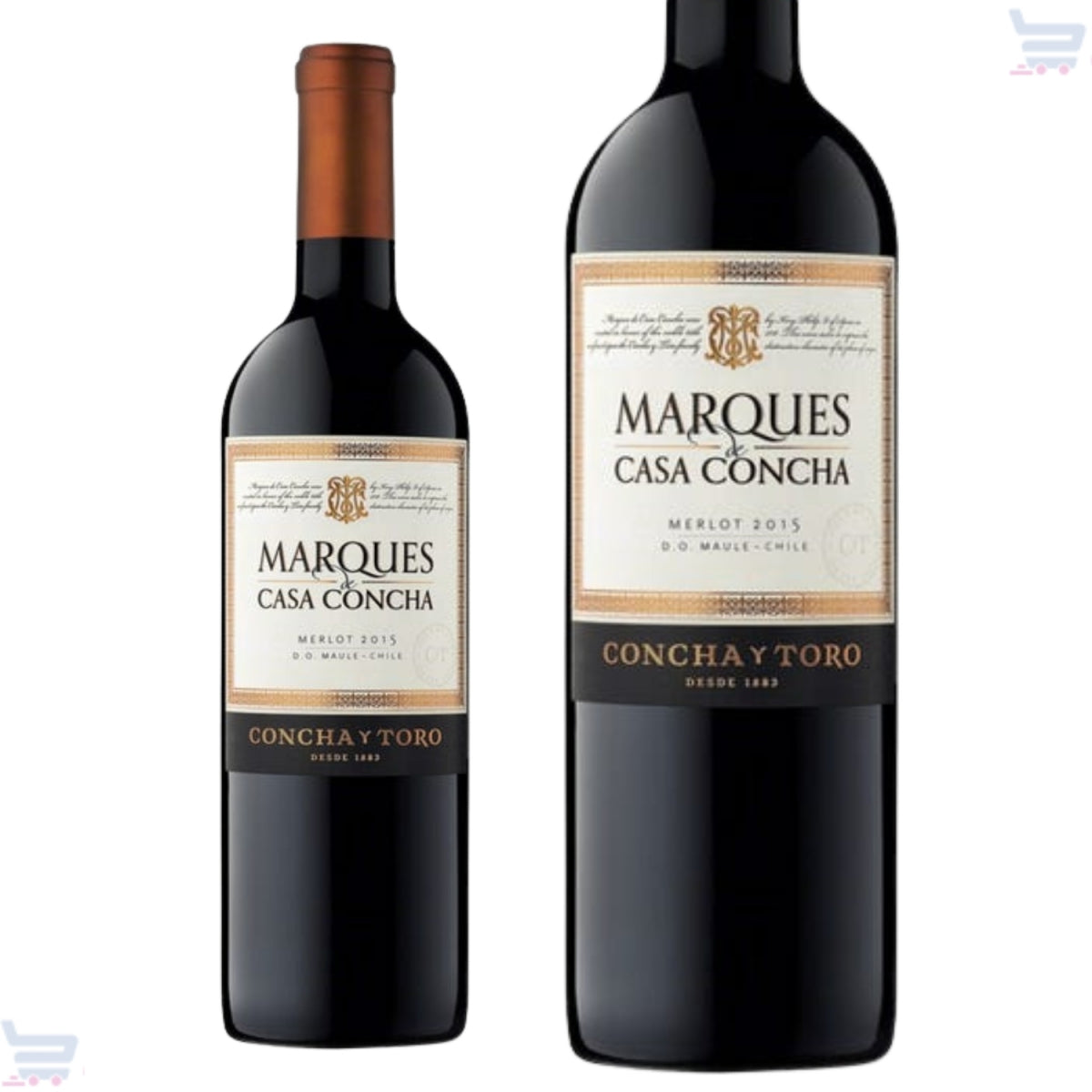 Vinho Merlot Concha y Toro em garrafa de 750ml, cor rubi intensa