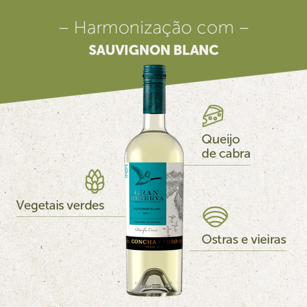 Vinho Gran Reserva Chileno Sauvignon Blanc Concha Y Toro 750 — imagem 3