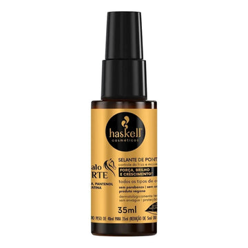 Frasco Haskell Cavalo Forte Selante de Pontas 35 ml, com aplicador preto e rótulo dourado.
