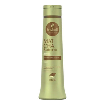 Frasco de shampoo Haskell Matcha e Alecrim 500 ml, para cabelos oleosos e com controle da oleosidade.
