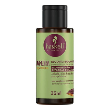 Frasco Haskell Nectavita Bananeira Pós-Química de 35 ml, potencializador de tratamento para cabelos danificados por químicas.