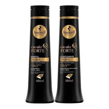 Kit Haskell Cavalo Forte com shampoo e condicionador de 500 ml cada