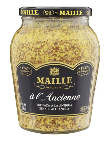 Pote de vidro Maille à l'Ancienne, mostarda à moda antiga com sementes, conteúdo líquido de 845 g.
