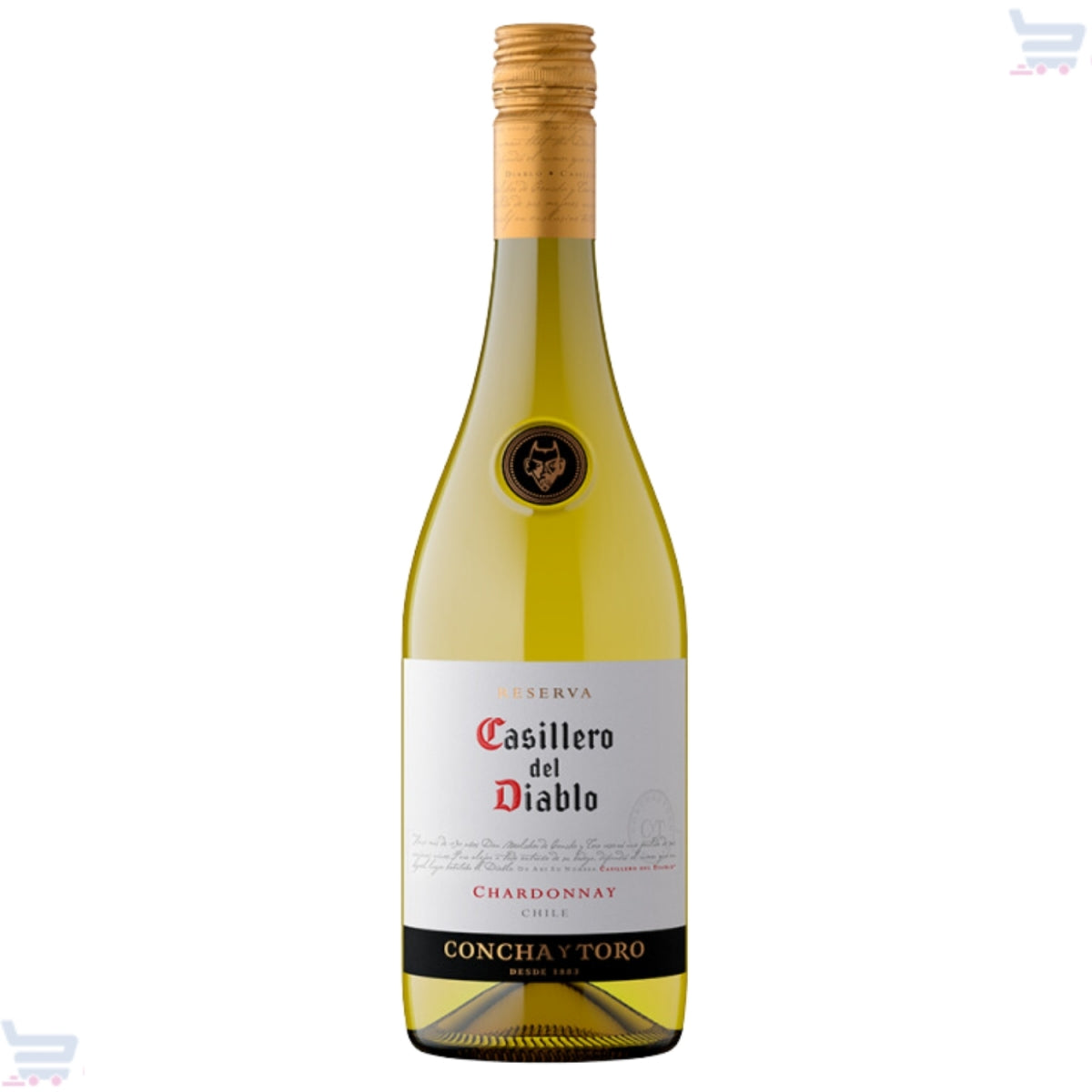 Garrafa de vinho Casillero del Diablo Reserva Chardonnay da Concha y Toro
