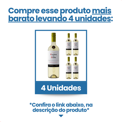 Imagem promocional mostra quatro garrafas de Casillero del Diablo Sauvignon Blanc