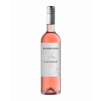 Vista frontal da garrafa de vinho rosé Catania Reservado